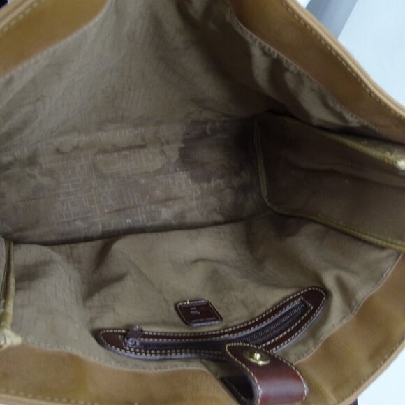 FLAWS- Diane Von Furstenberg‎ Large Tote Shoulder Bag DVF Brown Vintage - Picture 2 of 9